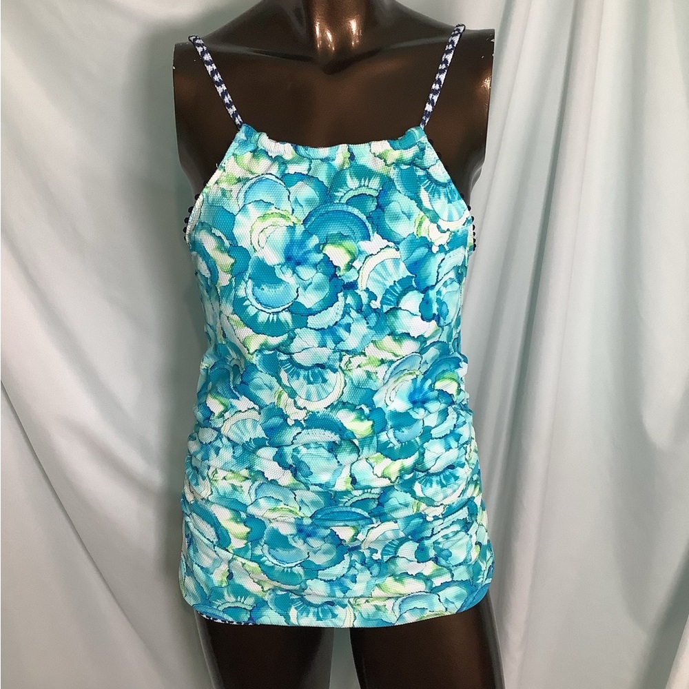 Tommy Bahama Island Cays reversible high neck Tankini - Small - NWOT